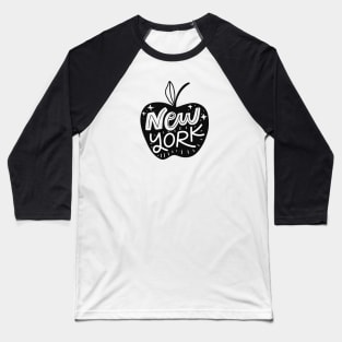 New York, Big Gray Apple Baseball T-Shirt